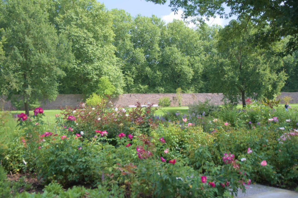 Duftgarten umgeben von den Klostermauern des Kloster Corvey